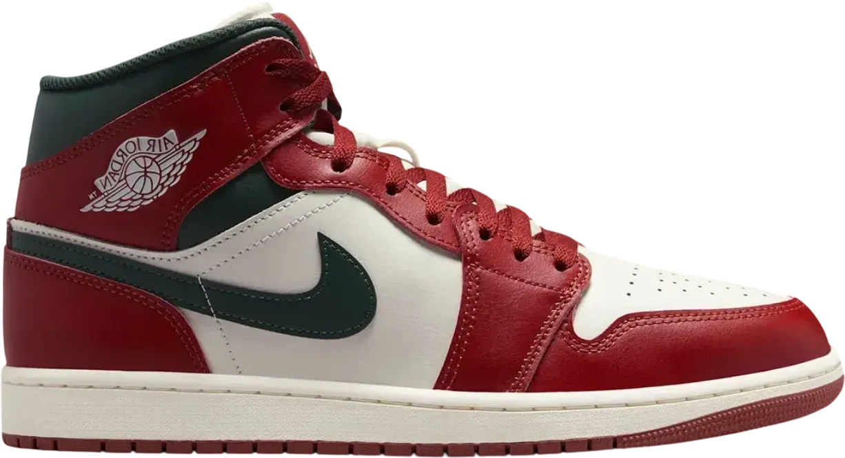 Air Jordan 1 Mid Redstone Midnight Green