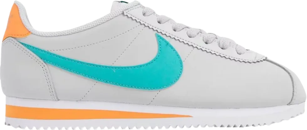 Nike Classic Cortez Leather Grey Pure Platinum Hyper Jade