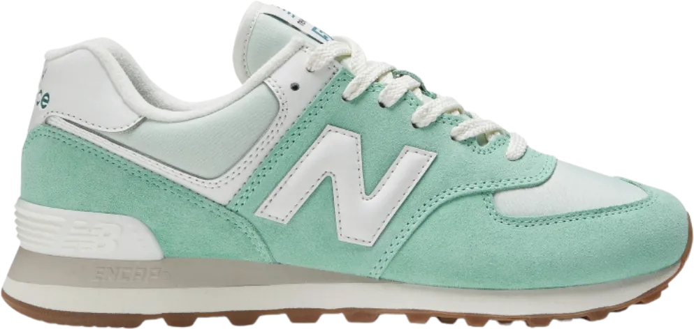 New Balance 574 Mint White