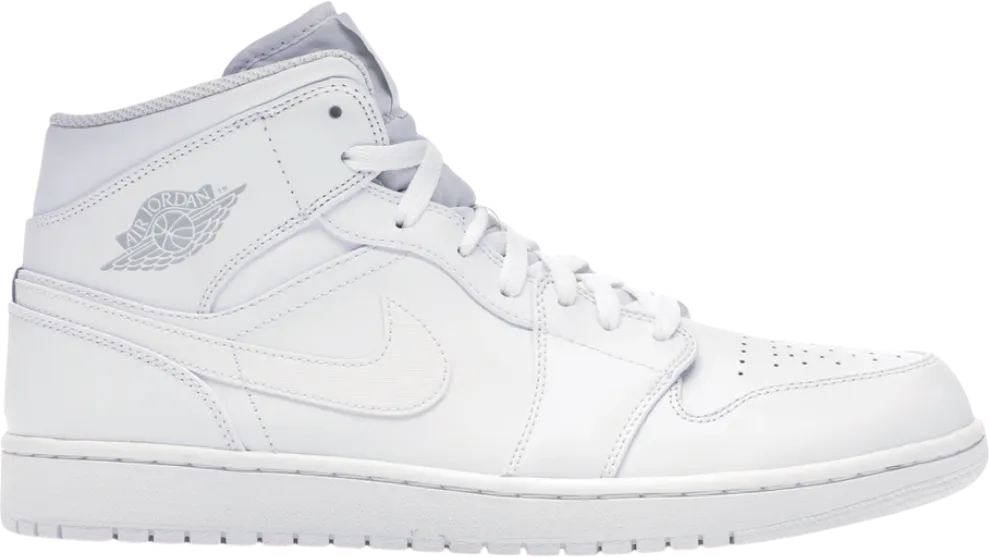 Jordan 1 Mid White/Pure Platinum