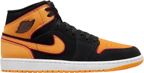 Jordan 1 Mid SE Black Vivid Orange (GS)