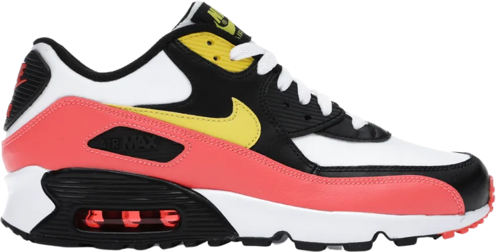 Nike Air Max 90 White Yellow Black Crimson (GS)