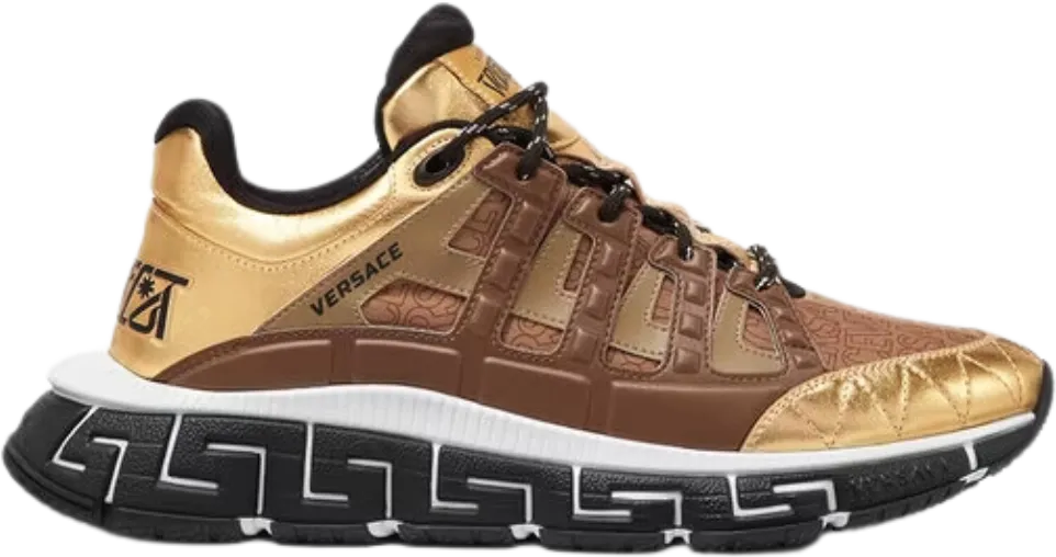 Versace TRIGRECA SNEAKERS Brown+Gold