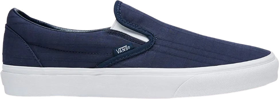 Vans Classic Slip Ons - Tonal Plaid - Dress Blues