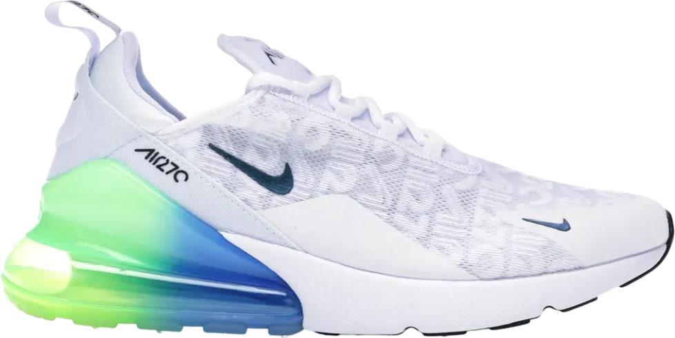 Nike Air Max 270 White Lime Blast Photo Blue