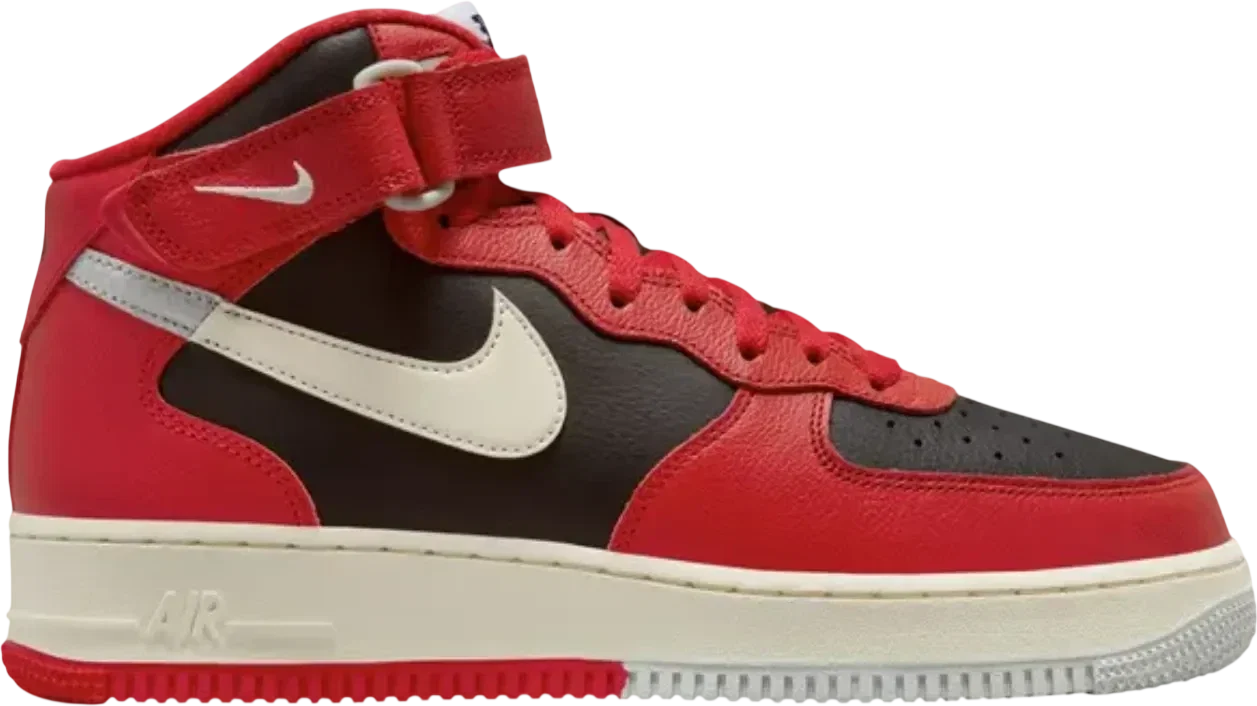 Nike Air Force 1 Mid '07 LV8 Split - University Red Black