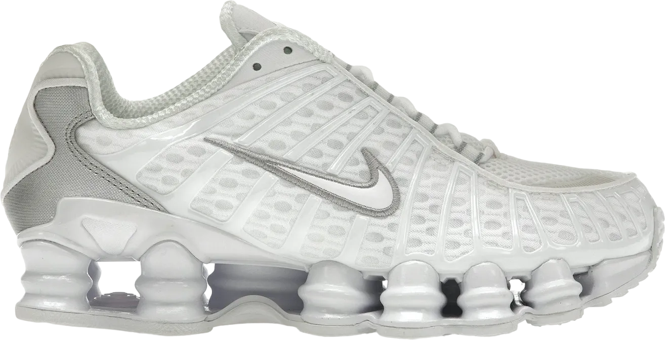 Nike Shox TL White Metallic Silver Max Orange (Women's)
