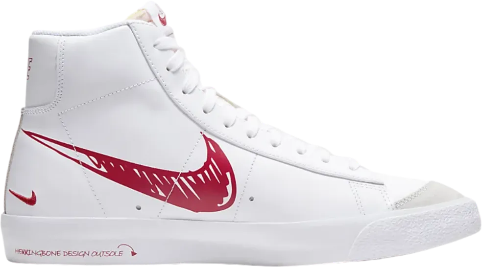 Nike Blazer Mid 77 Sketch White Red