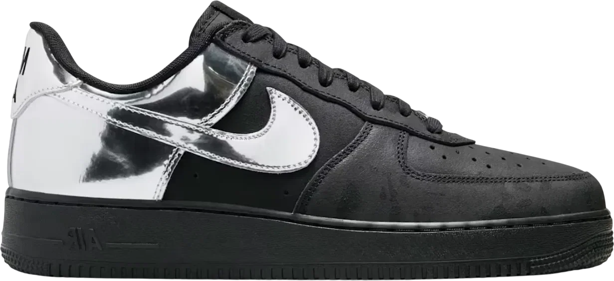 Air Force 1 Low Black Metallic Silver
