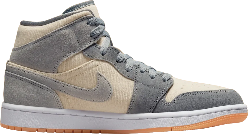 Air Jordan 1 Mid Coconut Milk Particle Grey