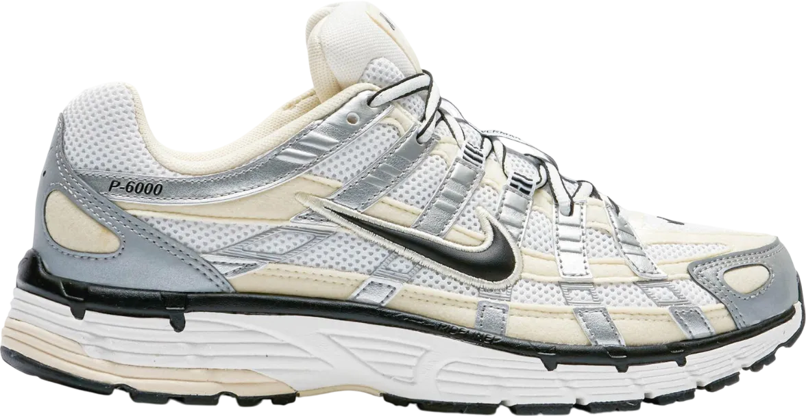 Nike P-6000 Coconut Milk Metallic Silver