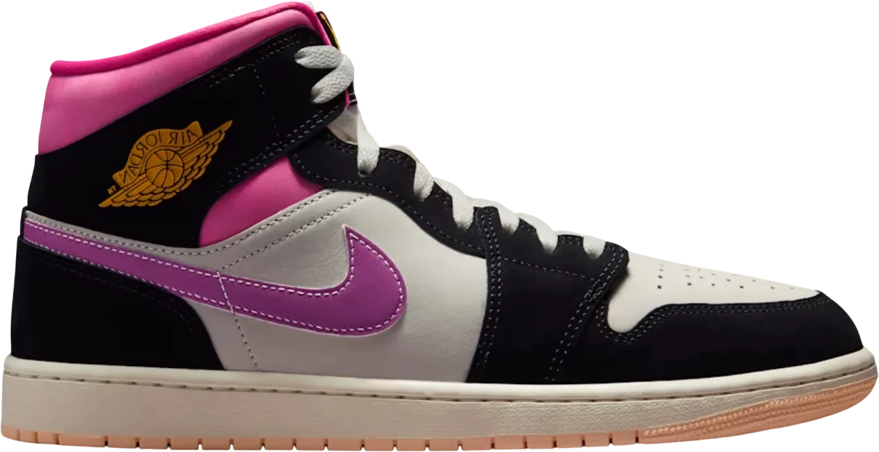 Air Jordan 1 Mid SE Black Sail Pinksicle