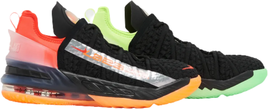 Nike LeBron 18 Black Crimson Volt (GS)