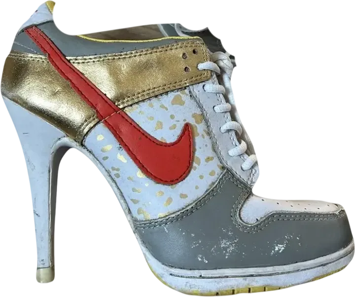Nike Dunk High Heels Low White Gold Grey Red 