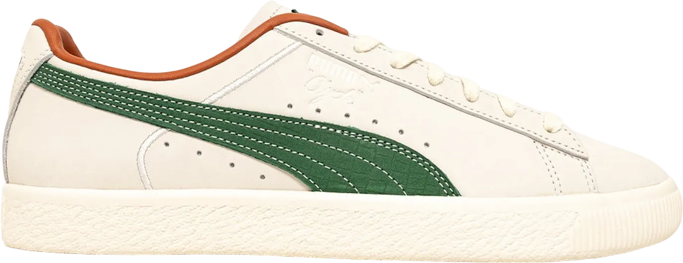 Puma Clyde FG Pristine White Vine Green