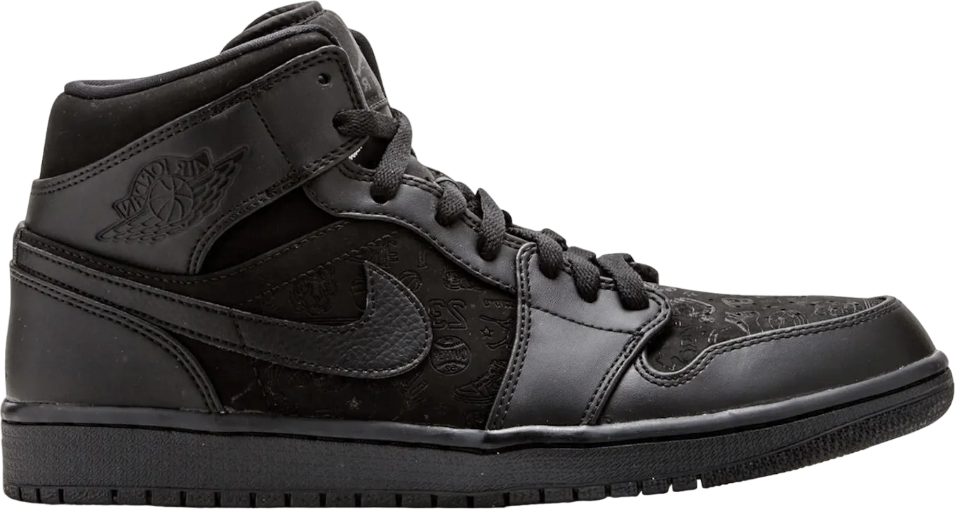 Jordan 1 Retro Mid Jeter Laser NYC Exclusive Black