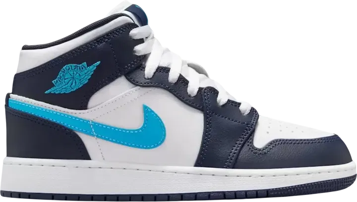 Air Jordan 1 Mid GS Obsidian Powder Blue