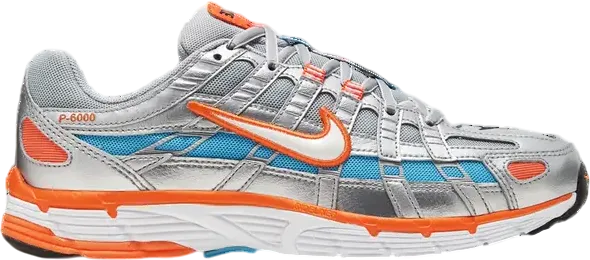 Nike P-6000 Metallic Silver Crimson Blue Fury