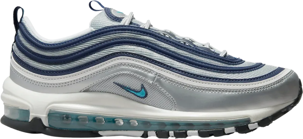 Nike Air Max 97 Metallic Silver Chlorine Blue