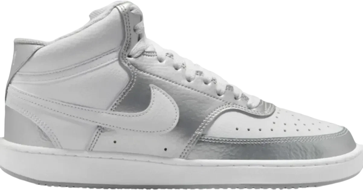 Nike Wmns Court Vision Mid Metallic Silver White