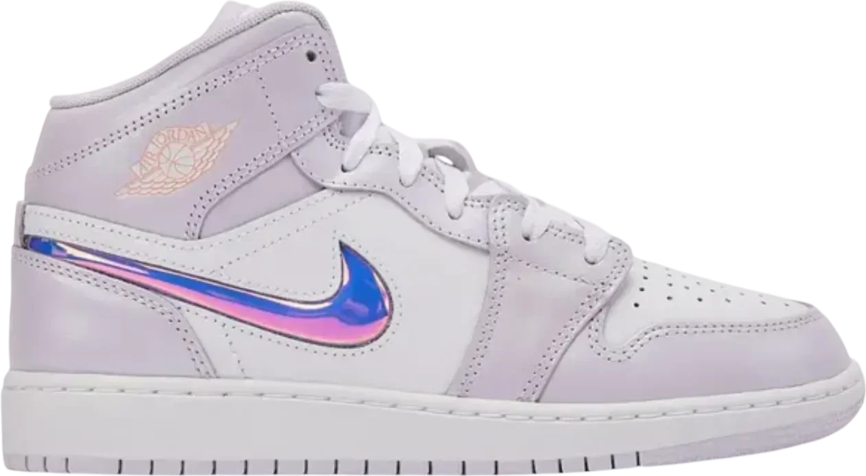Air Jordan 1 Mid SE GS Barely Grape Atomic Pink