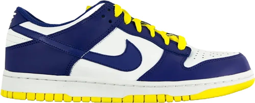 Nike Dunk Low White Wicked Purple Vibrant Yellow (Women's)
