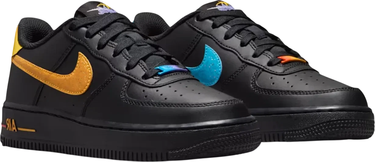Nike Air Force 1 Low GS Black Multi-Color