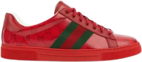 Gucci Ace GG Crystal Canvas Red