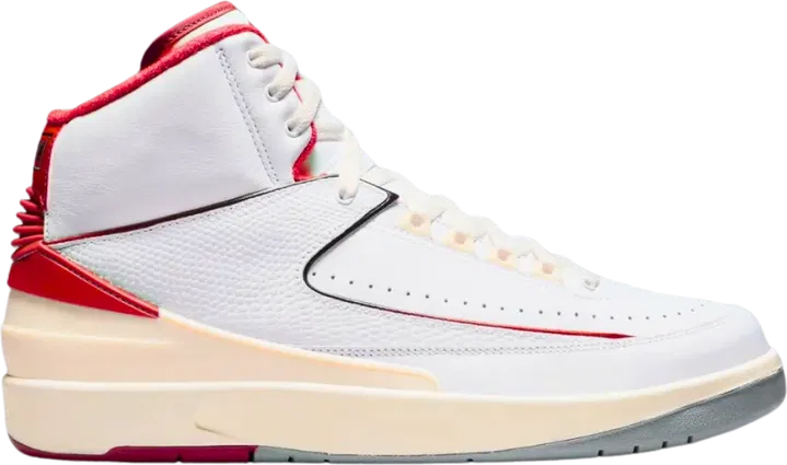 Air Jordan 2 White Fire Red Black Cement