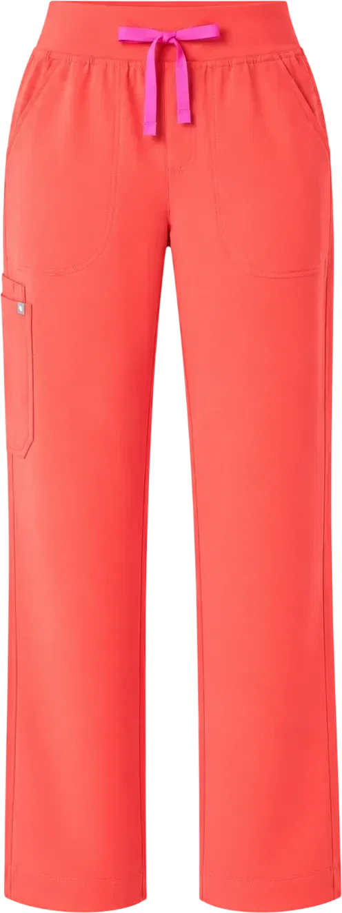 Isabel High-Rise Wide-Leg Scrub Pant Fireside