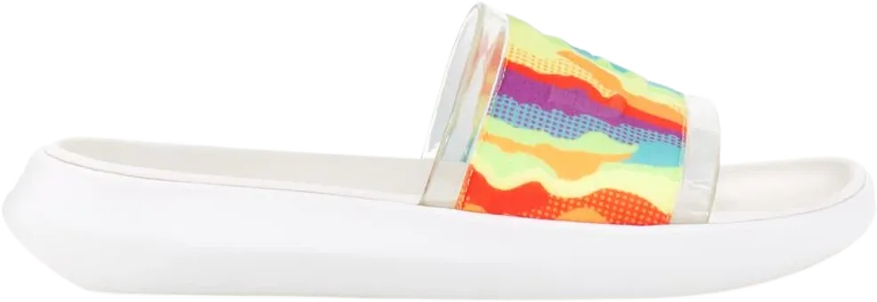 UGG SLIDE CALI COLLAGE RAINBOW STRIPES