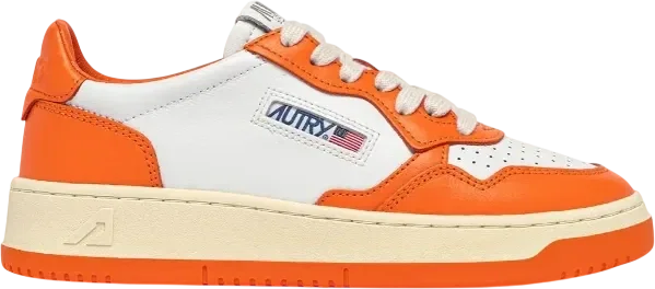 Autry Medalist Low Bicolor White Orange