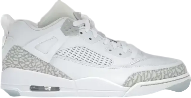 Air Jordan Spizike Low White Metallic Silver Barely Blue Neutral Grey 