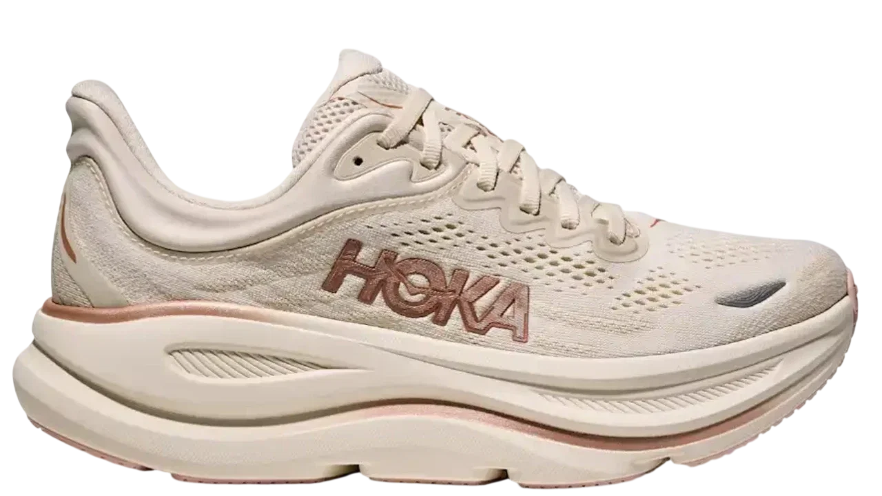 Hoka One One Bondi 9 Oat Milk Rose Gold